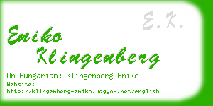 eniko klingenberg business card